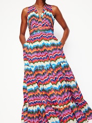 Boden Red Serena Cotton Tie Maxi Dress - Image 4 of 7