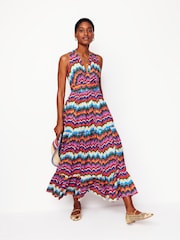Boden Red Serena Cotton Tie Maxi Dress - Image 6 of 7