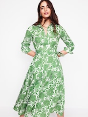 Boden Green Amy Cotton Midi Shirt Dress - Image 3 of 7