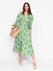 Boden Green Amy Cotton Midi Shirt Dress - Image 4 of 7