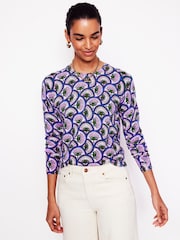 Boden Pink Emilia Cotton Crew Jumper - Image 1 of 5