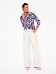 Boden Pink Emilia Cotton Crew Jumper - Image 4 of 5