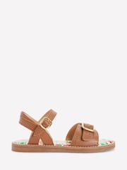 Boden Brown Leather Buckle Sandals - Image 1 of 3