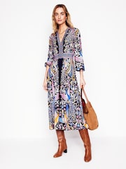 Boden Blue Lily Long Sleeved Midi Dress - Image 1 of 6
