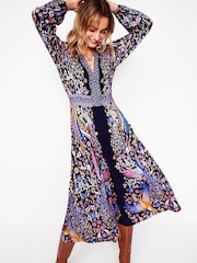 Boden Blue Lily Long Sleeved Midi Dress - Image 4 of 6