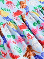Boden Blue Dark Ariel Twirly 100% Cotton Jersey Dress - Image 5 of 5