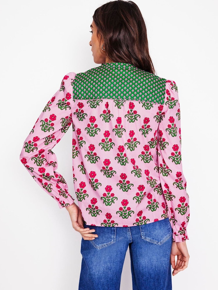 Boden Pink Arabella 100% Cotton Blouse - Image 2 of 6 Boden Pink Arabella 100% Cotton Blouse - Image 2 of 6