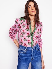 Boden Pink Arabella 100% Cotton Blouse - Image 4 of 6