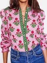 Boden Pink Arabella 100% Cotton Blouse - Image 5 of 6