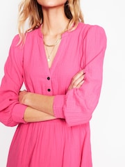 Boden Pink Elena Double Cloth Midi Dress - Image 3 of 7
