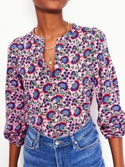 Boden Pink Marina 100% Cotton Jersey Shirt - Image 4 of 6