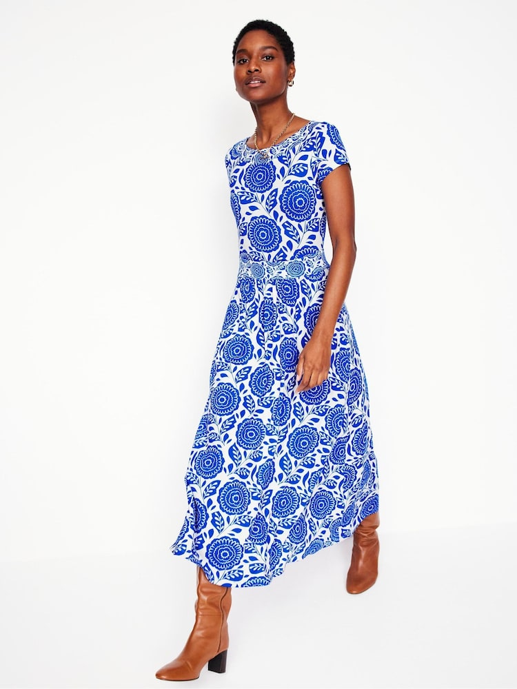 Boden Blue Melanie Jersey Midi Dress - Image 1 of 6