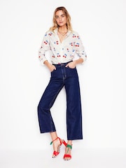 Boden White Sienna Embroidered Shirt - Image 5 of 6