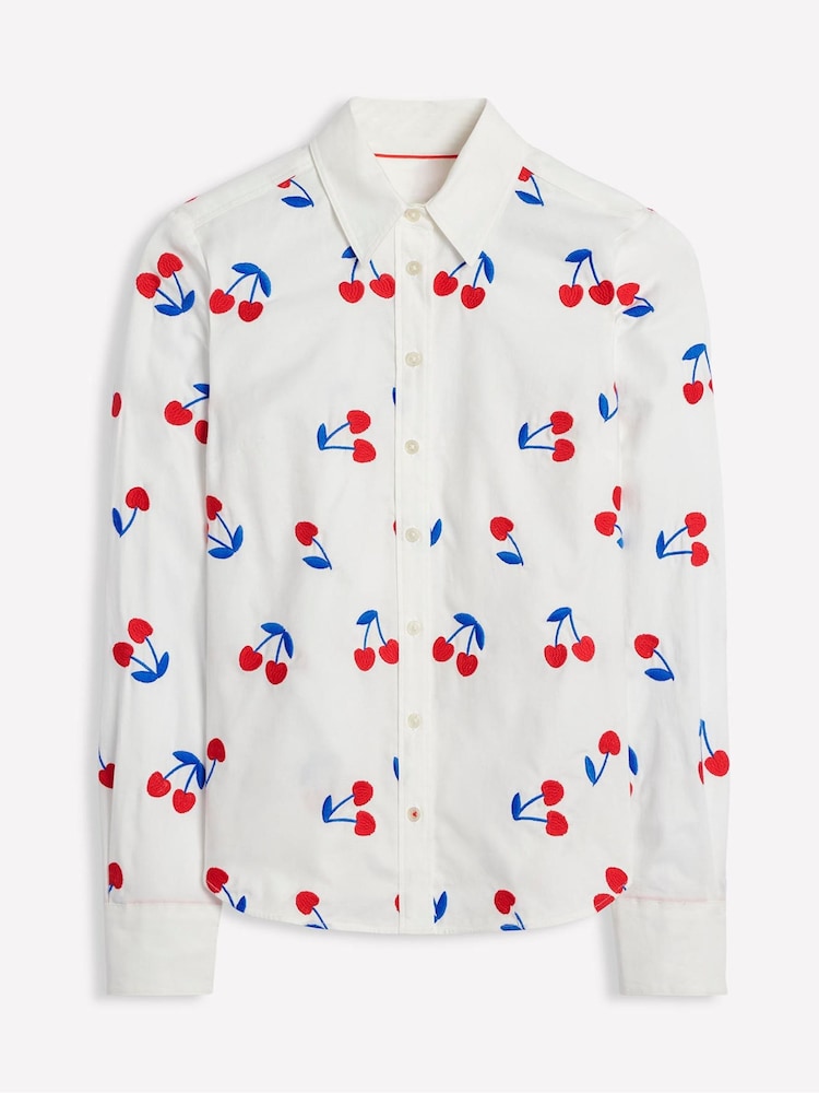 Boden White Sienna Embroidered Shirt - Image 6 of 6