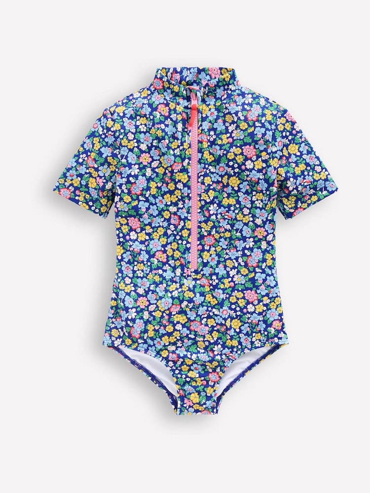 Boden Blue Short Sleeved Swimsuit - Image 1 of 3