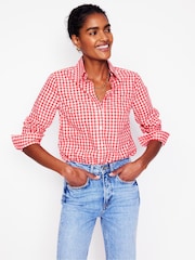 Boden Red Gingham  Sienna Cotton Shirt - Image 1 of 6