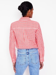 Boden Red Gingham  Sienna Cotton Shirt - Image 3 of 6