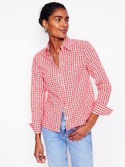 Boden Red Gingham  Sienna Cotton Shirt - Image 4 of 6