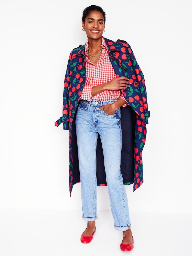 Boden Red Gingham  Sienna Cotton Shirt - Image 5 of 6