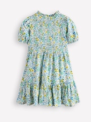 Boden Cream Aurora Shirred Twirly 100% Cotton Dress - Image 3 of 5