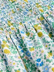 Boden Cream Aurora Shirred Twirly 100% Cotton Dress - Image 5 of 5
