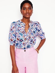 Boden Cream Bea 100% Linen Top - Image 1 of 5