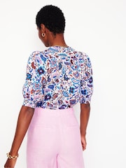 Boden Cream Bea 100% Linen Top - Image 3 of 5