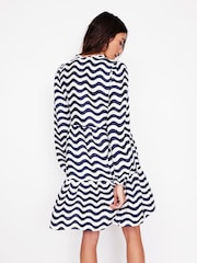 Boden Blue Esme 100% Linen  Mini Dress - Image 4 of 6