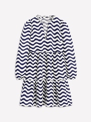 Boden Blue Esme 100% Linen  Mini Dress - Image 6 of 6