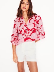 Boden Red Grace 100% Linen Top - Image 1 of 5