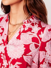 Boden Red Grace 100% Linen Top - Image 2 of 5