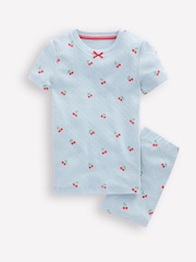 Boden Blue Snug Pointelle 100% Cotton Pyjamas - Image 1 of 3