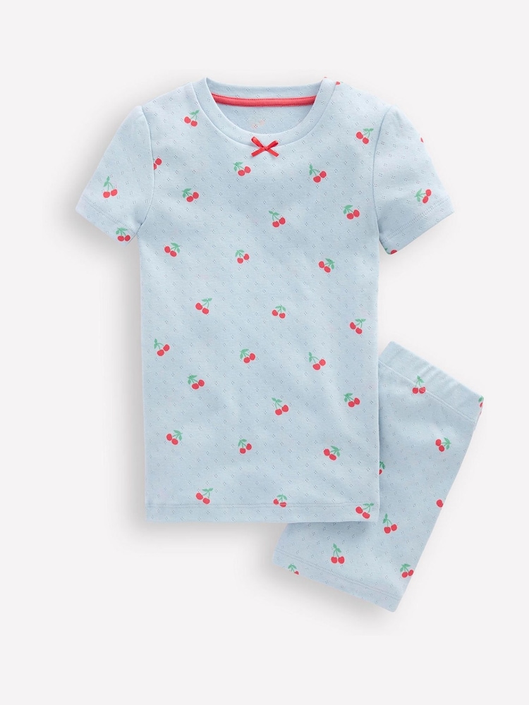 Boden Blue Snug Pointelle 100% Cotton Pyjamas - Image 1 of 3