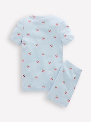 Boden Blue Snug Pointelle 100% Cotton Pyjamas - Image 2 of 3