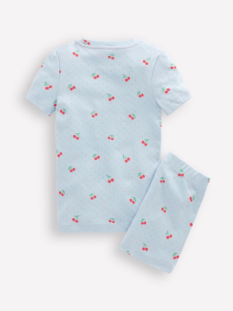 Boden Blue Snug Pointelle 100% Cotton Pyjamas - Image 2 of 3