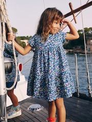 Boden Blue Ariel Twirly 100% Cotton Jersey Dress - Image 1 of 4