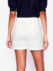 Boden White Westbourne 100% Linen Shorts - Image 3 of 6