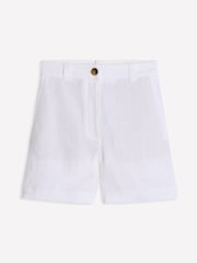 Boden White Westbourne 100% Linen Shorts - Image 6 of 6