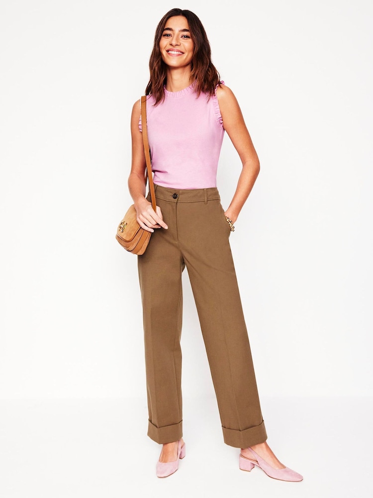 Boden Pink Supersoft Frill Detail Vest - Image 4 of 5