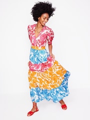 Boden Pink Bella Puff Sleeve Maxi Dress - Image 2 of 6
