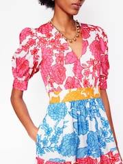 Boden Pink Bella Puff Sleeve Maxi Dress - Image 3 of 6