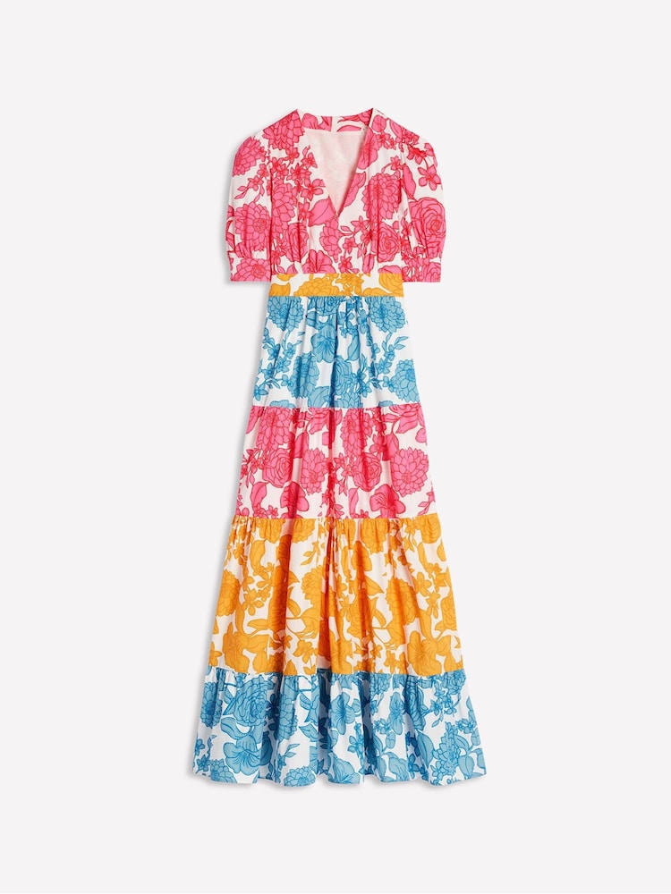 Boden Pink Bella Puff Sleeve Maxi Dress - Image 6 of 6