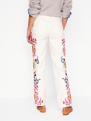 Boden White High Rise Embroidered Jeans - Image 3 of 5