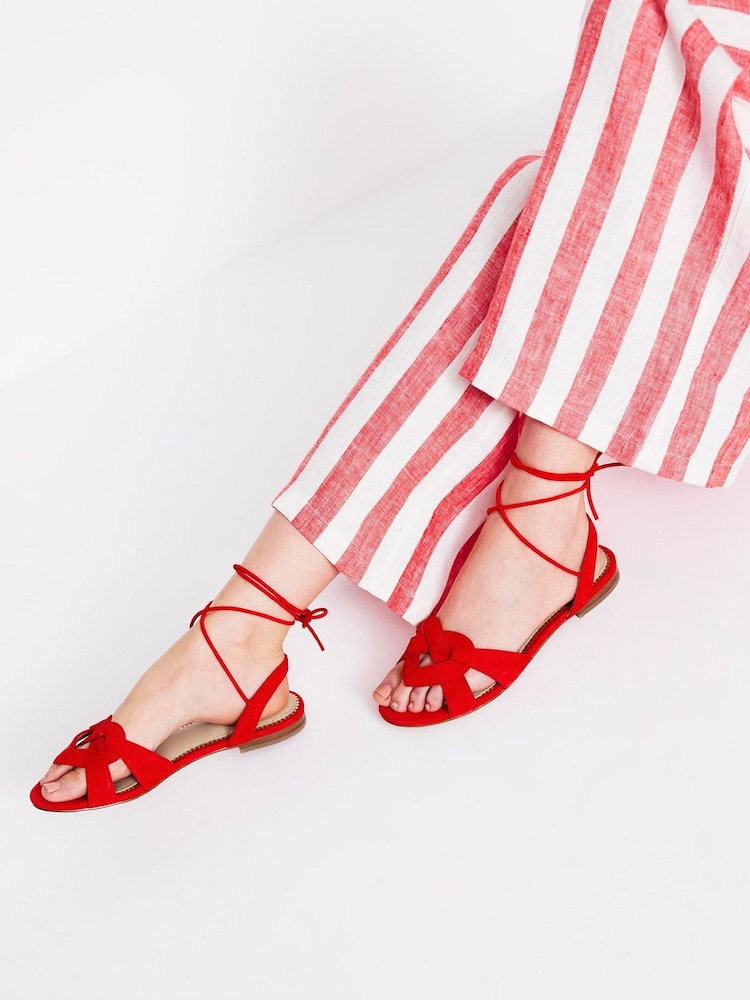 Boden Red Heart Detail Flat Sandals - Image 1 of 5