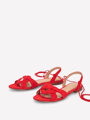 Boden Red Heart Detail Flat Sandals - Image 3 of 5