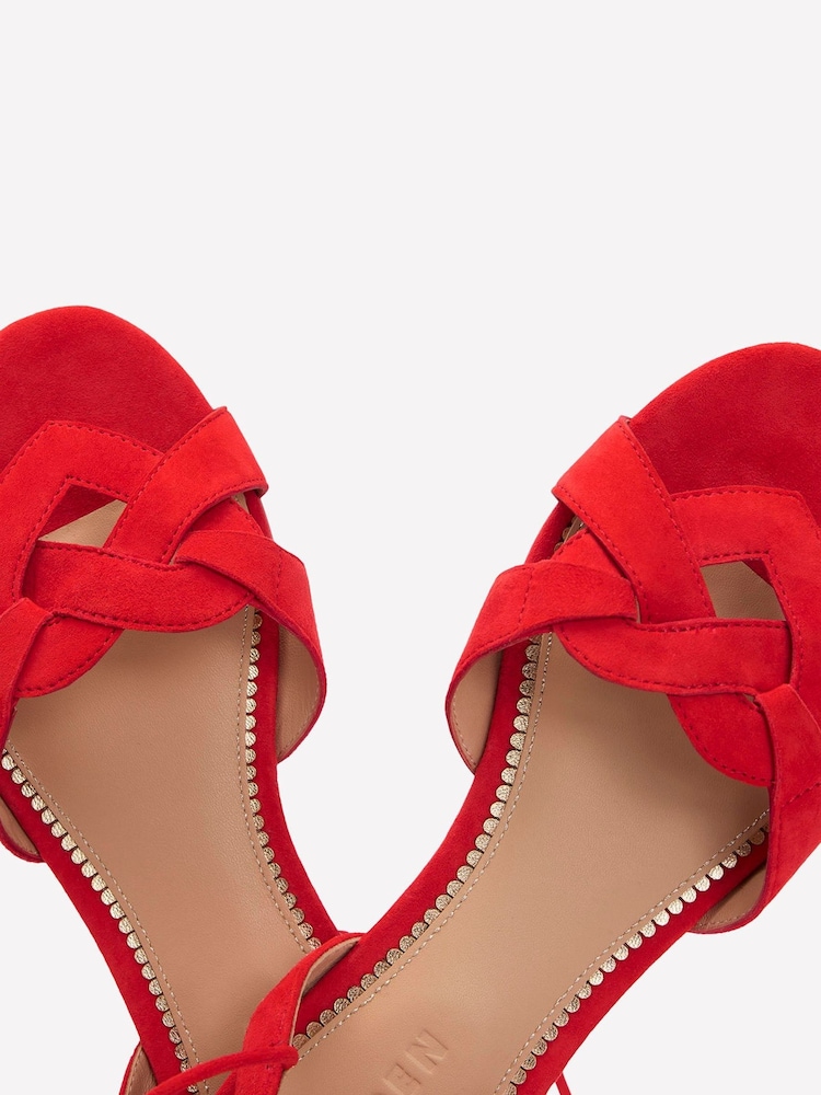 Boden Red Heart Detail Flat Sandals - Image 5 of 5