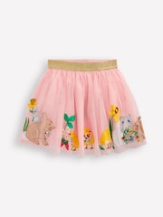 Boden Pink Tulle Appliqué Skirt - Image 2 of 4
