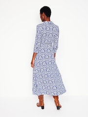 Boden Blue Marcia Jersey Midi Shirt Dress - Image 4 of 7