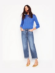 Boden Blue Mid Rise 100% Cotton Relaxed Jeans - Image 2 of 7