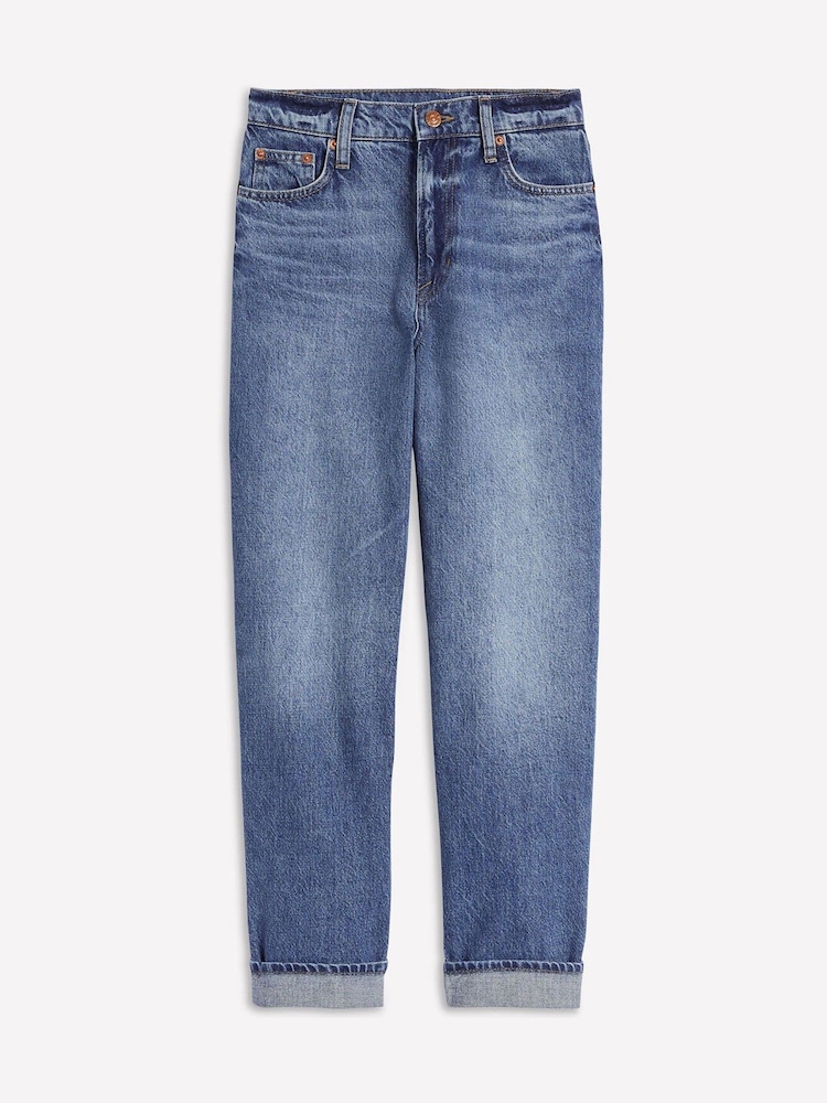 Boden Blue Mid Rise 100% Cotton Relaxed Jeans - Image 7 of 7